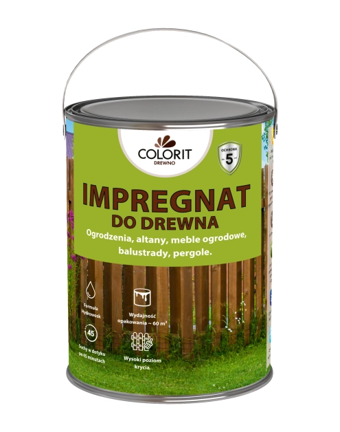 Zdjęcie: Impregnat do drewna, heban 4,5 L COLORIT