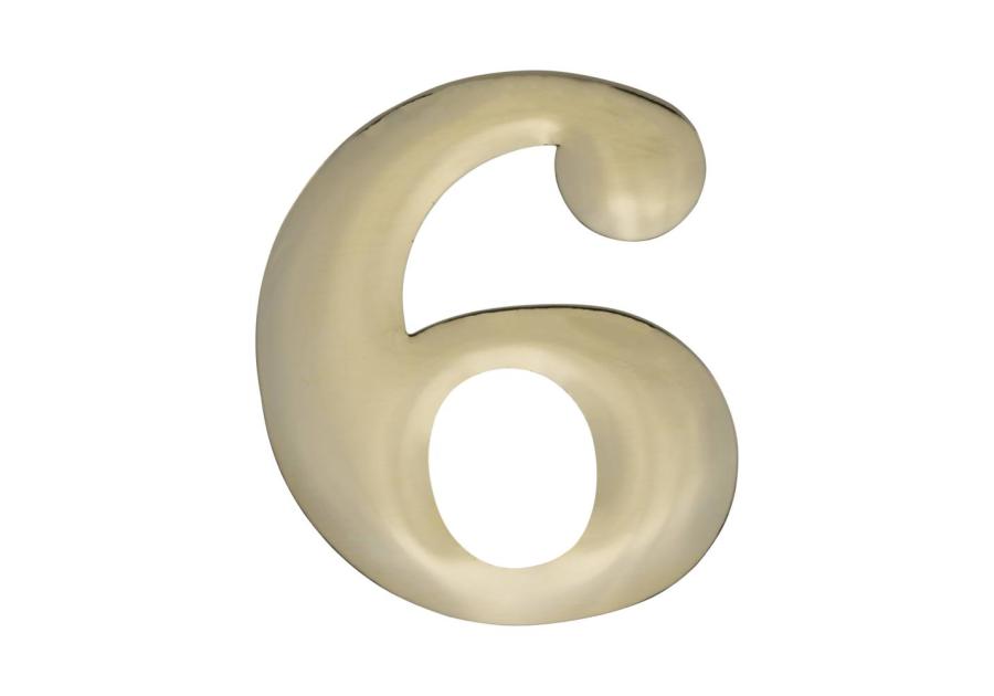 Zdjęcie: Cyfra 6 kolor mosiądz 37 mm METRO