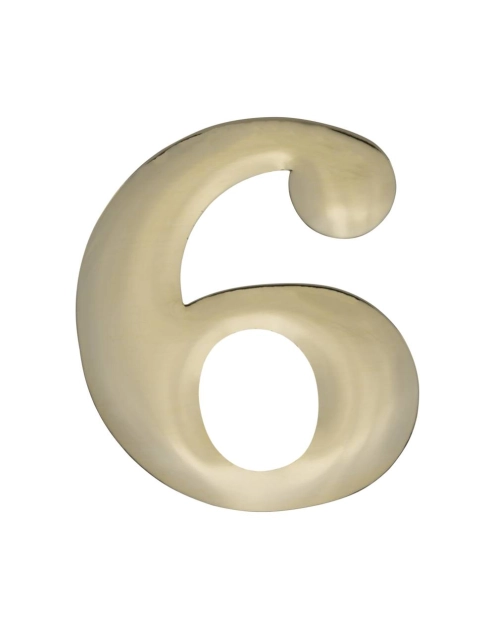 Zdjęcie: Cyfra 6 kolor mosiądz 37 mm METRO