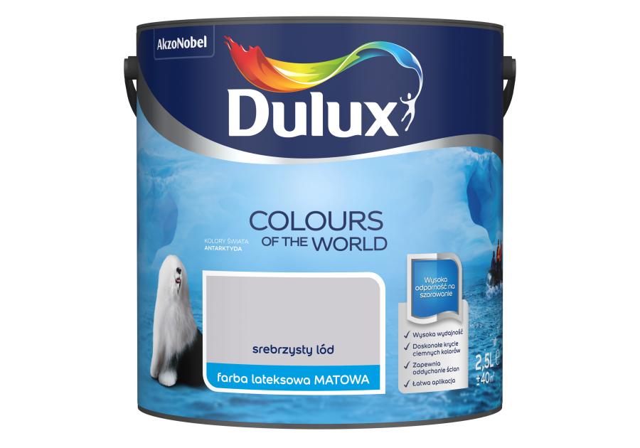 Zdjęcie: Farba do wnętrz Kolory Świata 2,5 L srebrzysty lód DULUX