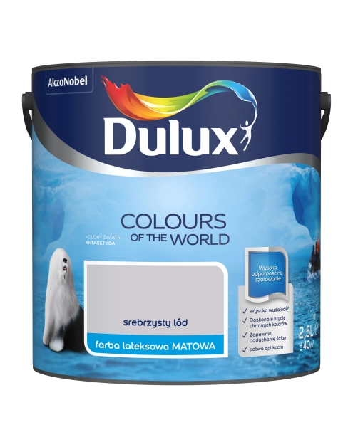 Zdjęcie: Farba do wnętrz Kolory Świata 2,5 L srebrzysty lód DULUX