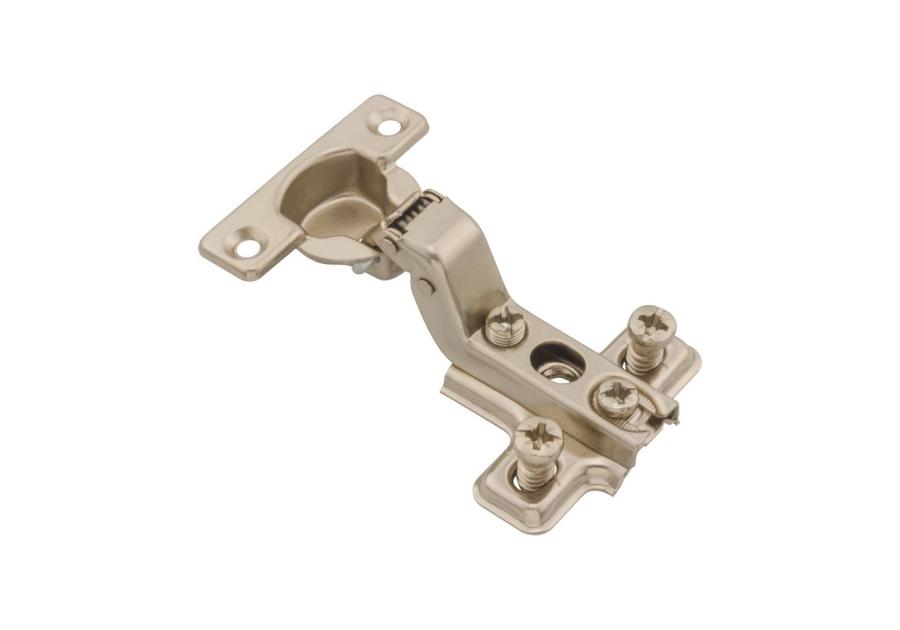 Zdjęcie: Zawias meblowy puszkowy 26 wygięty 15 drzwi wpuszczane + prowadnik METRO