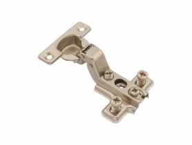 Zawias meblowy puszkowy 26 wygięty 15 drzwi wpuszczane + prowadnik METRO