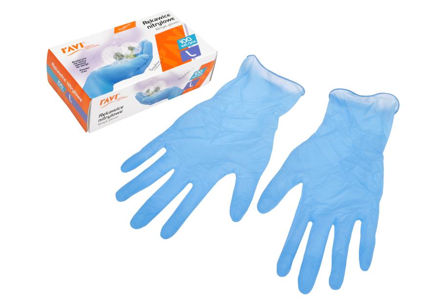 Zdjęcie: Rękawice nitrylowe 100 sztuk L 10918 RAVI