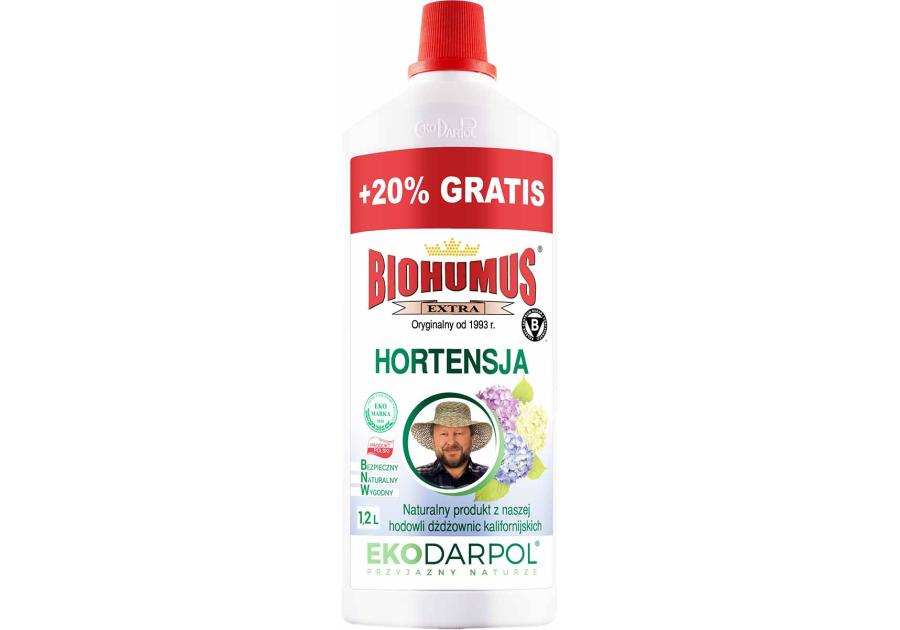 Zdjęcie: Nawóz Biohumus Extra Hortensja 1 L + 20% gratis EKODARPOL