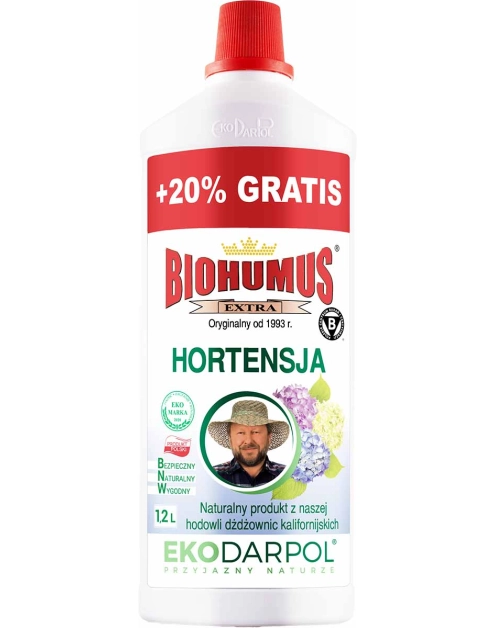 Zdjęcie: Nawóz Biohumus Extra Hortensja 1 L + 20% gratis EKODARPOL
