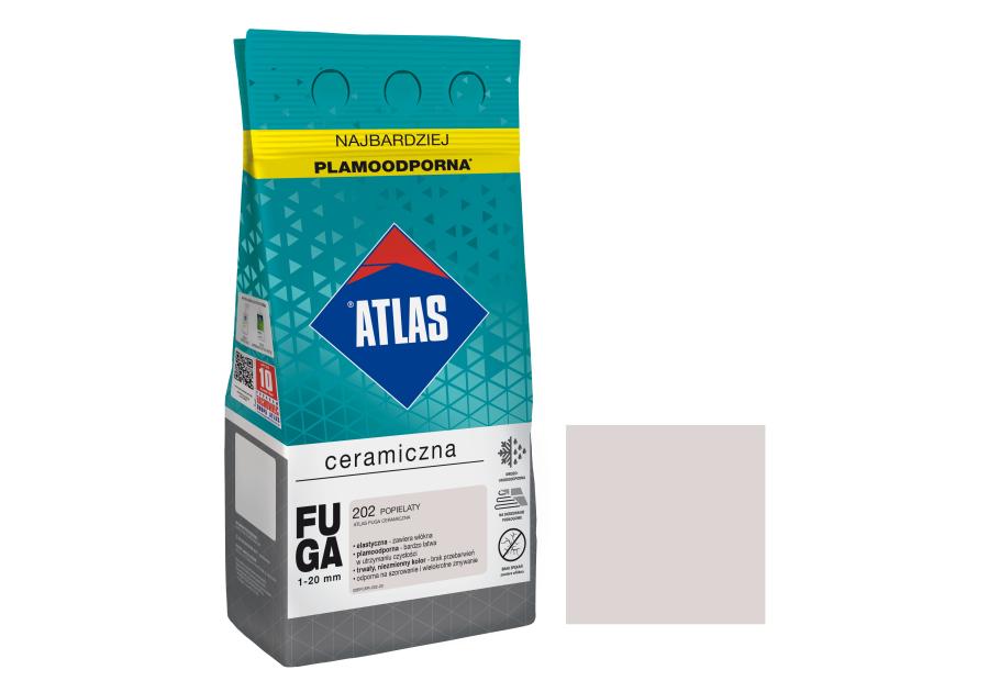 Zdjęcie: Fuga ceramiczna 202 popielaty, alubag, 5 kg ATLAS