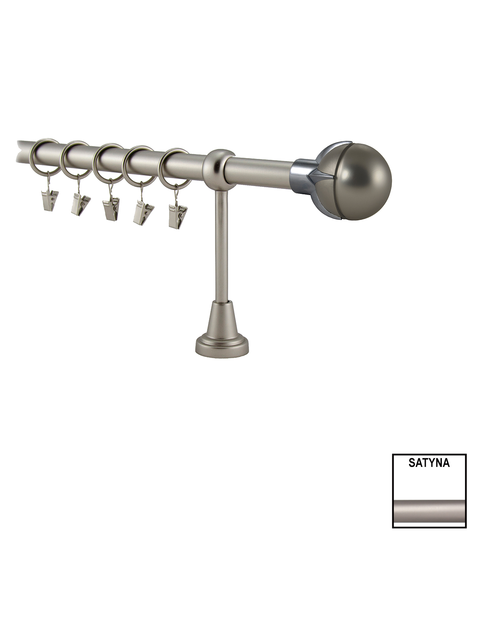 Zdjęcie: Karnisz podwójny Valentina fi 19 mm - 160 cm piazza nikiel KARWEL