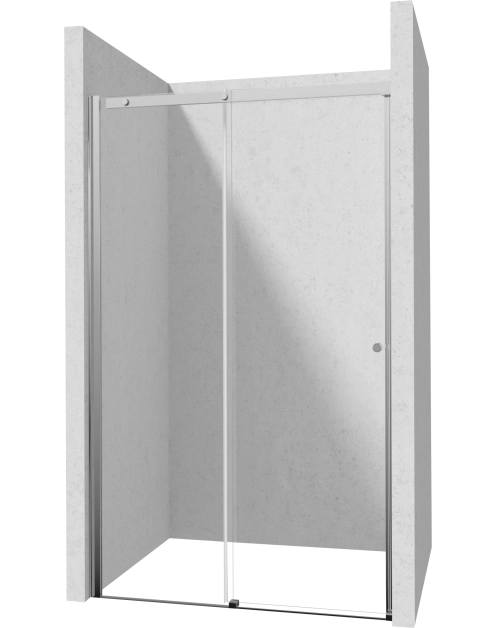 Zdjęcie: Drzwi przesuwne Kerria Plus chrom 150 cm z powłoką, szkło Totalwhite DEANTE