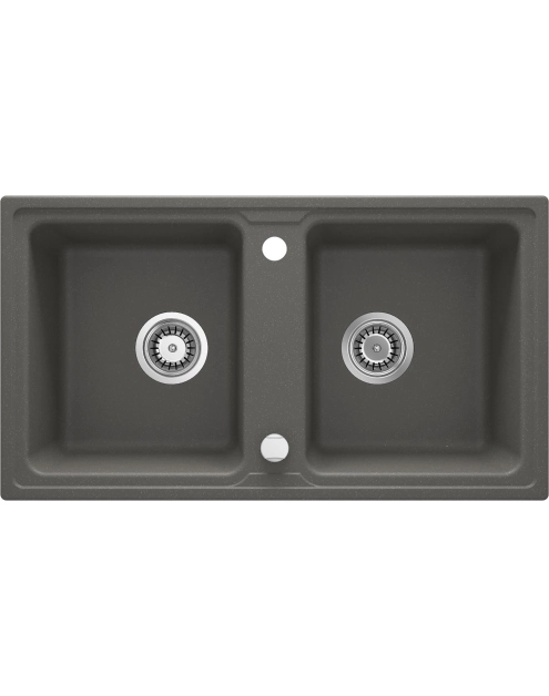 Zdjęcie: Zlewozmywak Zorba antracyt metalik granit 2K B/O 780x435x180,3,5", space saver DEANTE