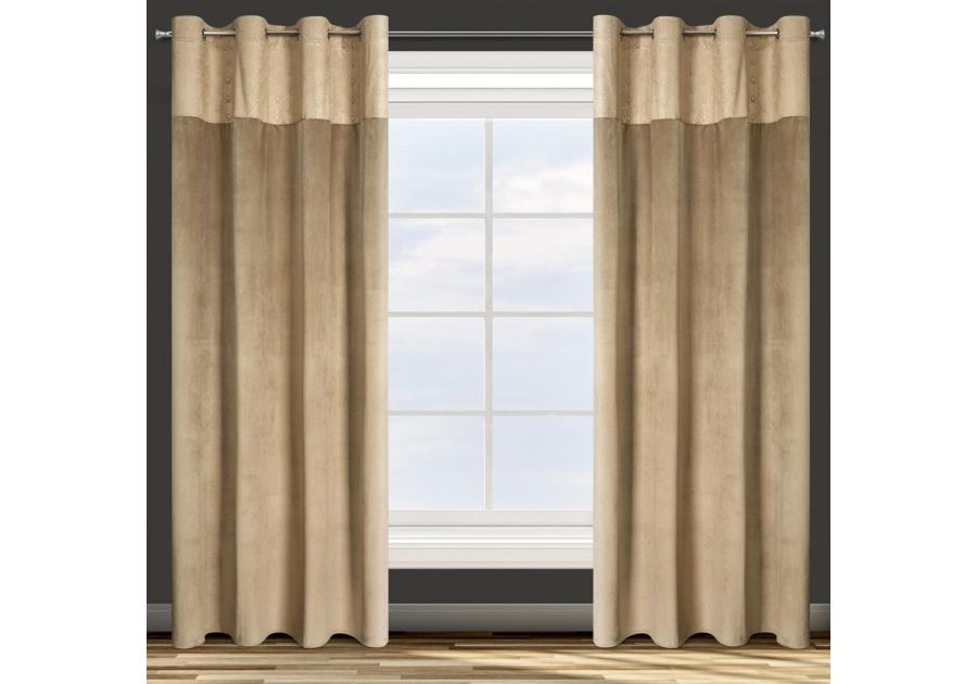 Zdjęcie: Zasłona gotowa D91 Agnes 140x250 cm beżowy EUROFIRANY