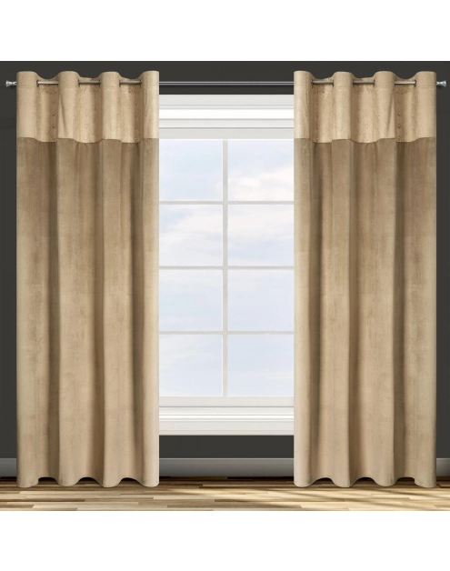 Zdjęcie: Zasłona gotowa D91 Agnes 140x250 cm beżowy EUROFIRANY