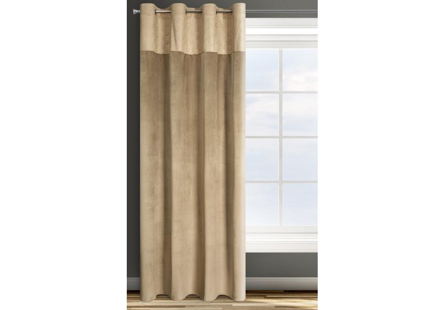 Zdjęcie: Zasłona gotowa D91 Agnes 140x250 cm beżowy EUROFIRANY
