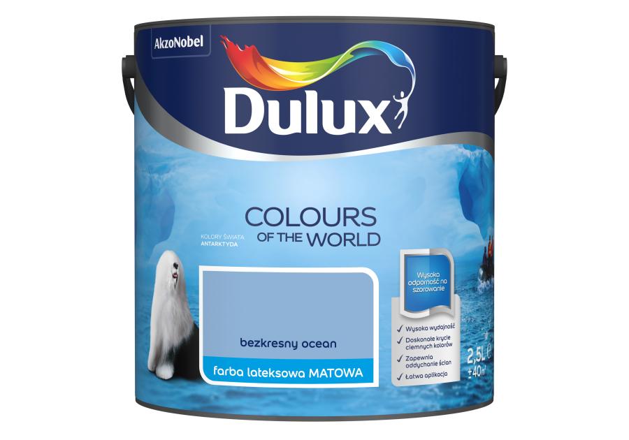 Zdjęcie: Farba do wnętrz Kolory Świata 2,5 L bezkresny ocean DULUX