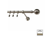 Zdjęcie: Karnisz pojedynczy Zeus fi 19 mm - 240 cm kula złoto KARWEL