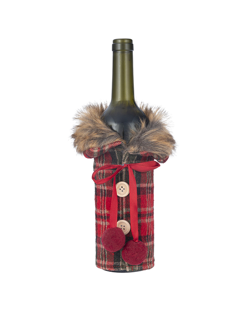 Zdjęcie: Ubranie na butelkę 17x24 cm krata ALTOMDESIGN