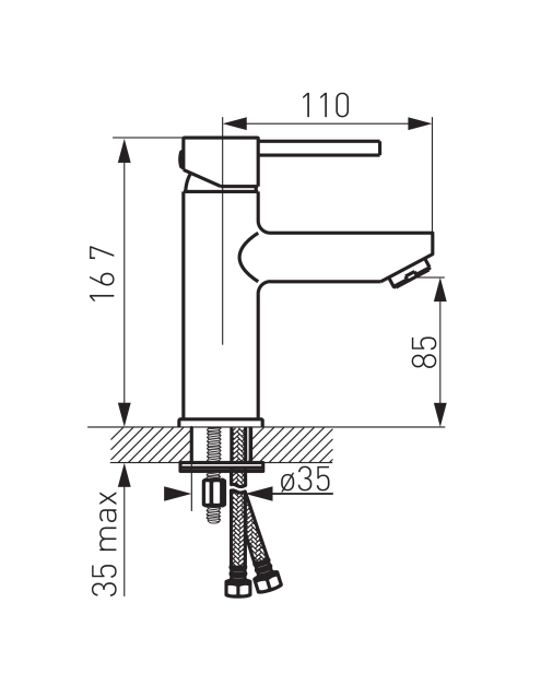 Zdjęcie: Bateria umywalkowa stojąca Fiesta FERRO