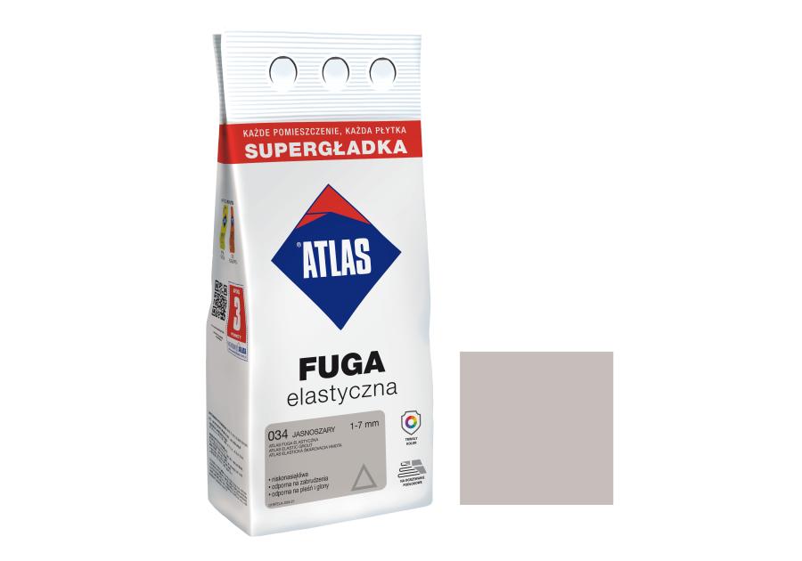 Zdjęcie: Fuga elastyczna kolor 034 jasnoszary alubag 2 kg ATLAS