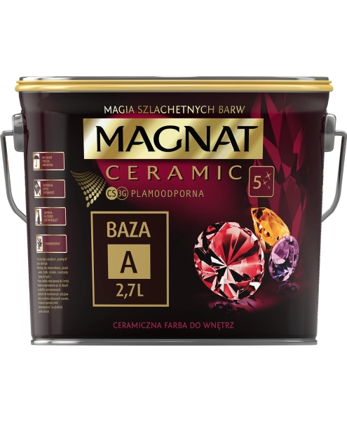 Zdjęcie: Farba ceramiczna BazaA 2,7L MAGNAT