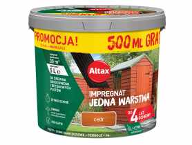 Impregnat Jedna Warstwa 4 lata, cedr 4,5 L + 0,5 L ALTAX