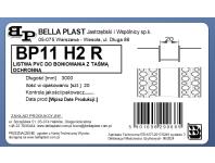 Zdjęcie: Listwa do boniowania PVC bez siatki BP11 H2R L300 biała BELLA PLAST