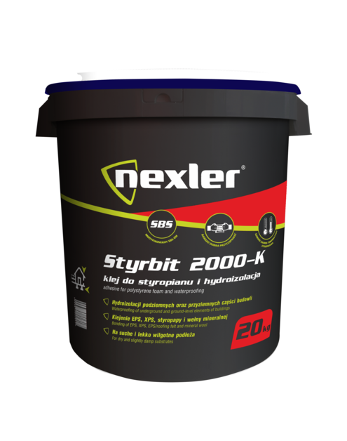 Zdjęcie: Klej do styropianu i hydroizolacja Styrbit 2000K 20 kg NEXLER