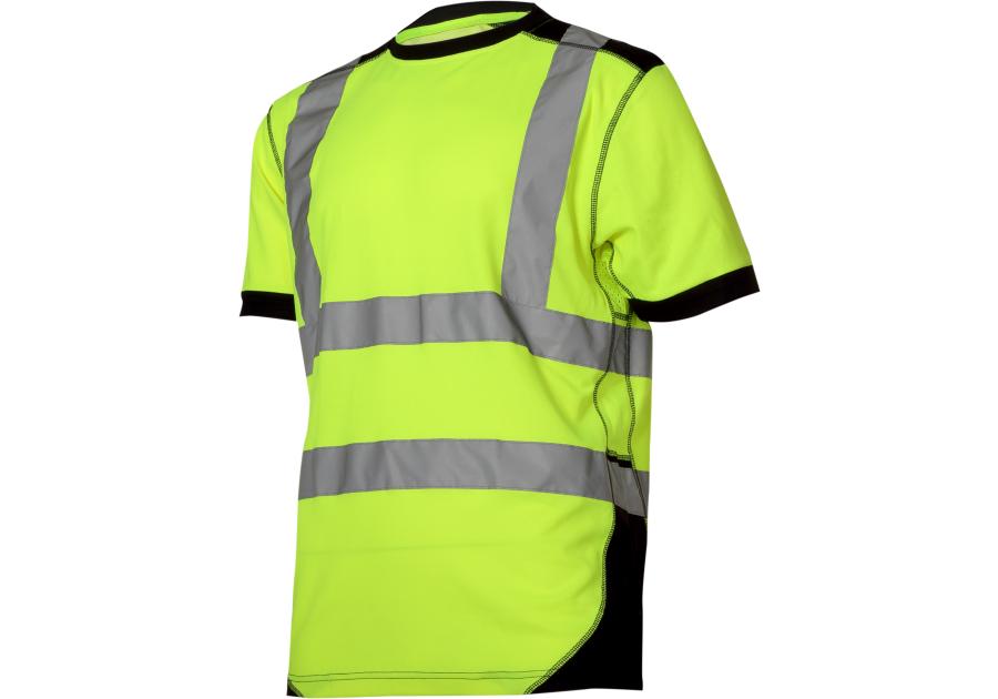 Zdjęcie: Koszulka T-Shirt ostrzegawcza, żółto-czarna, L, CE, LAHTI PRO