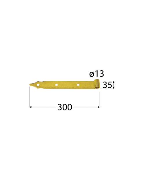 Zdjęcie: Zawias pasowy 300x35x4 mm ZP 300 DMX