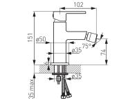 Zdjęcie: Bateria bidetowa stojąca Zicco FERRO