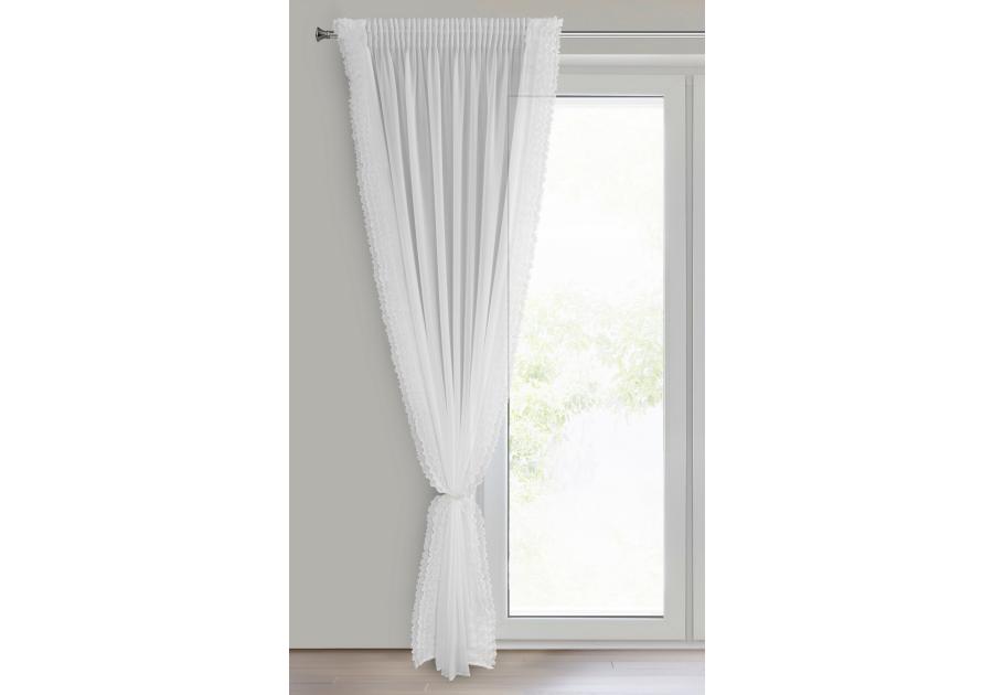 Zdjęcie: Firana gotowa Luisa 2 na taśmie 140 x 270 cm biały EUROFIRANY