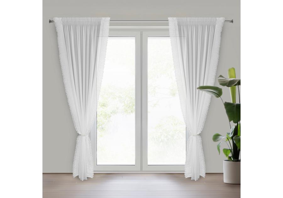 Zdjęcie: Firana gotowa Luisa 2 na taśmie 140 x 270 cm biały EUROFIRANY