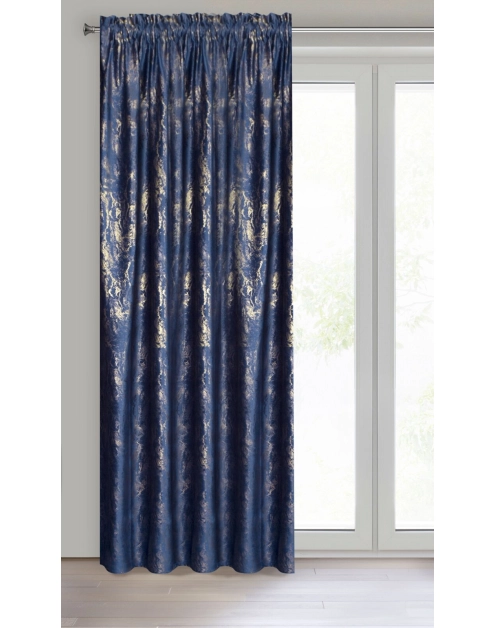 Zdjęcie: Zasłona gotowa Kornelia na taśmie 140x270 cm granatowy EUROFIRANY