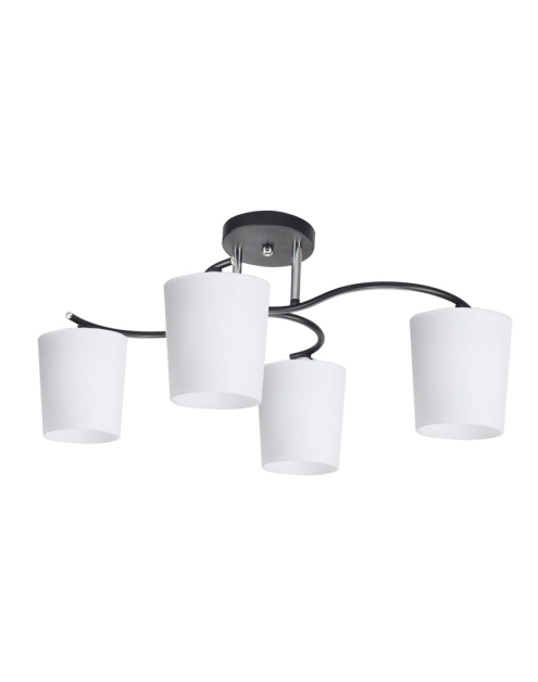 Zdjęcie: Lampa sufitowa Esnyr chromowy + czarny 4x40 W E27 klosz biały CANDELLUX