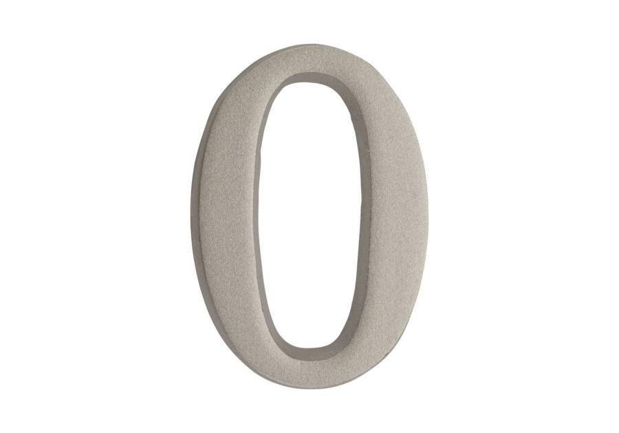 Zdjęcie: Cyfra 0 samoprzylepna nikiel satyna 50 mm METRO