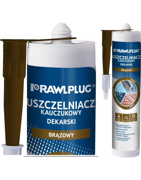 Zdjęcie: Uszczelniacz dekarski kauczukowy R-SL-DEK brązowy 300 ml RAWLPLUG