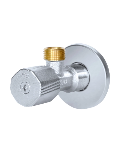 Zdjęcie: Zawór kątowy grzybkowy na zawieszce 1/2"x 3/8" twist DURO