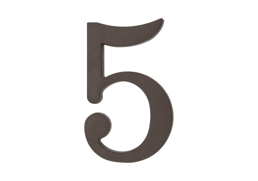 Zdjęcie: Cyfra 5 plastikowa brązowa 180 mm METRO
