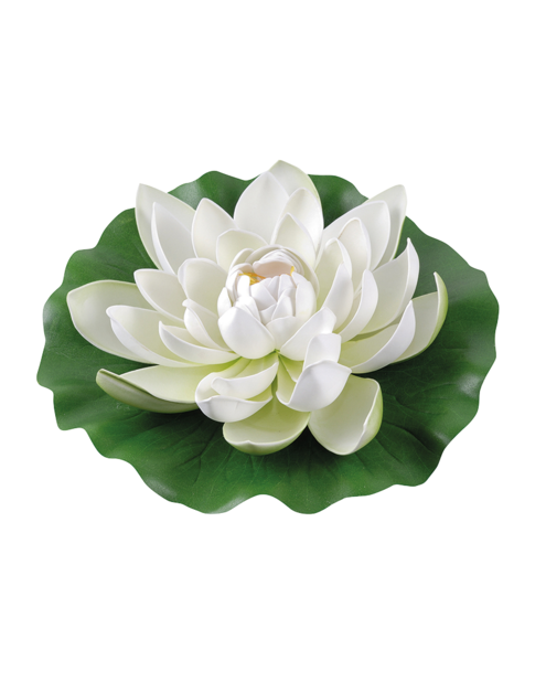 Zdjęcie: Imitacja lilii wodnej 28 cm biała GREENMILL CLASSIC