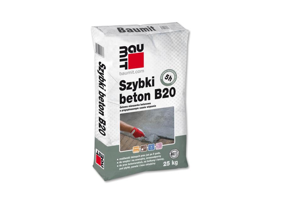 Zdjęcie: Mieszanka betonowa Szybki beton B20 25 kg BAUMIT