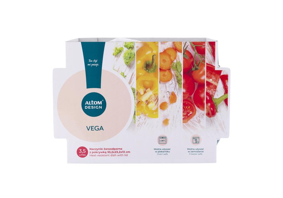 Zdjęcie: Naczynie żaroodporne Vega owalne z pokrywką 3500 ml 33,2x23,2x13 cm ALTOM DESIGN