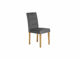 Krzesło tapicerowane Karo ciemnoszare nogi kolor neutralny TS INTERIOR