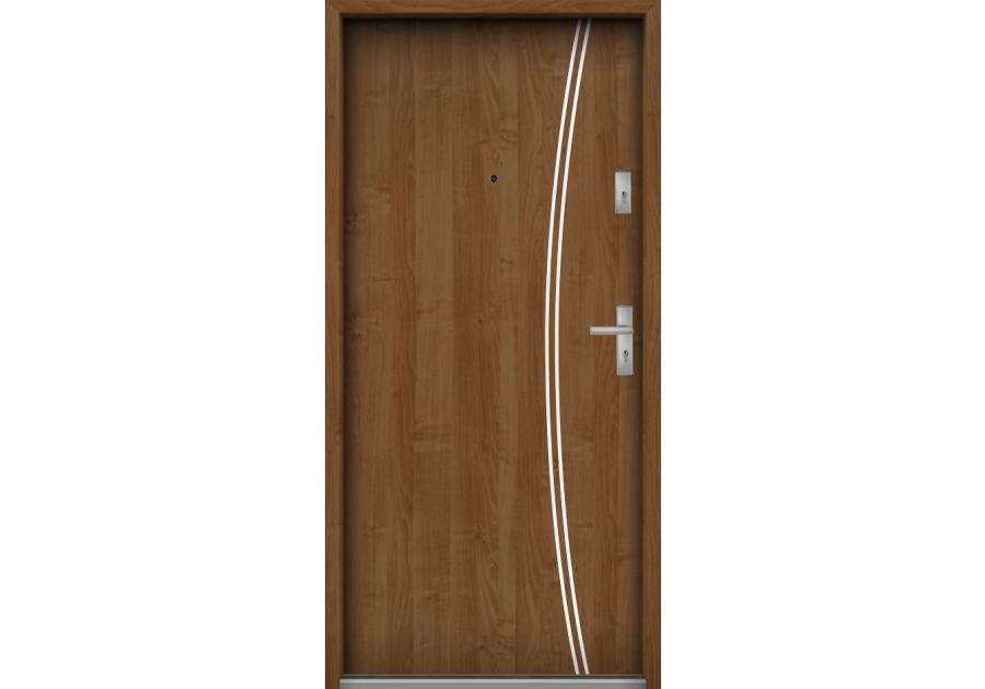 Zdjęcie: Drzwi wejściowe do mieszkań Bastion R-61 Olcha 80 cm lewe ODP KR CENTER