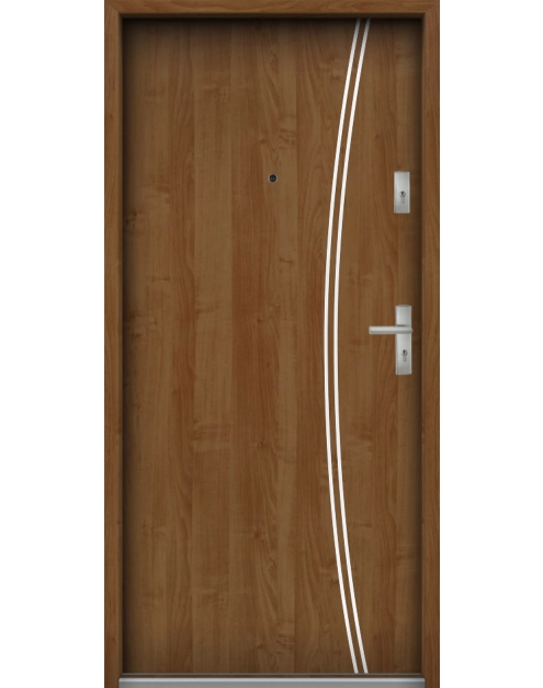 Zdjęcie: Drzwi wejściowe do mieszkań Bastion R-61 Olcha 80 cm lewe ODP KR CENTER