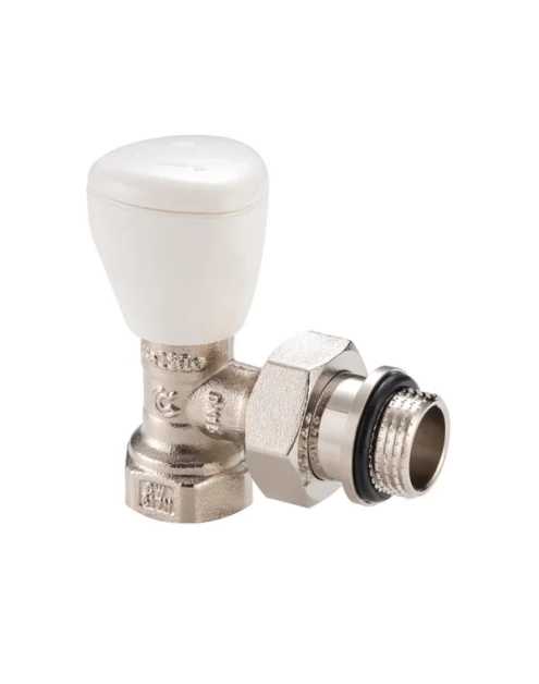 Zdjęcie: Zawór na zawieszce grzejnikowy zasilający kątowy 1/2" o-ring CALIDO