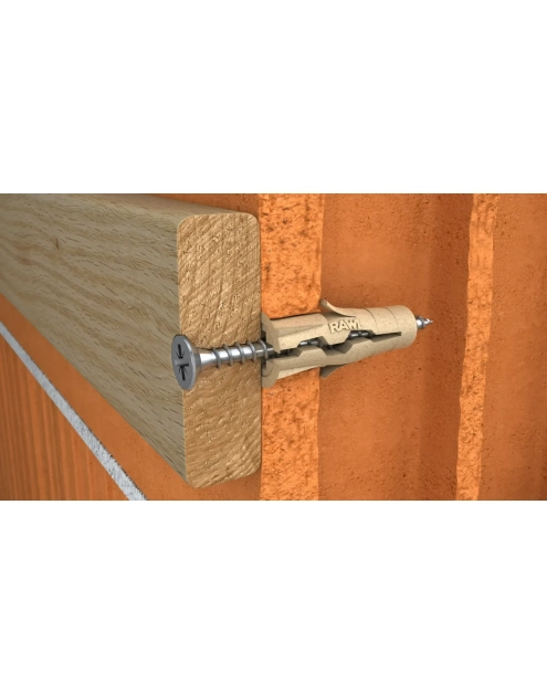 Zdjęcie: Kołek UNO Timber uniwersalny 5x24 mm z wkrętem 3,5x30 mm 40 szt. RAWLPLUG