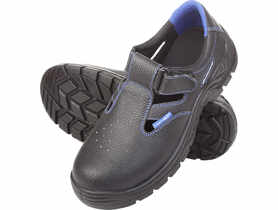 Sandały skórzane czarno-niebieskie, sb fo src, 41, CE, LAHTI PRO