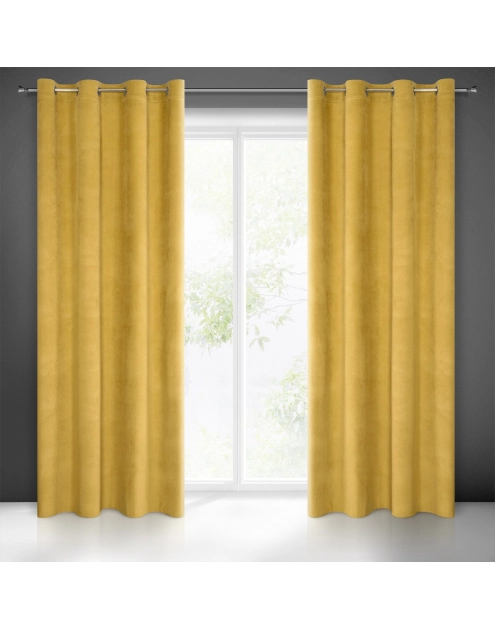 Zdjęcie: Zasłona gotowa Milo 140x250 cm złoty EUROFIRANY