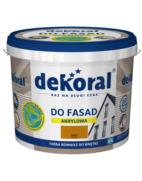 Zdjęcie: Farba fasadowa bursztyn 5 L Polinit DEKORAL