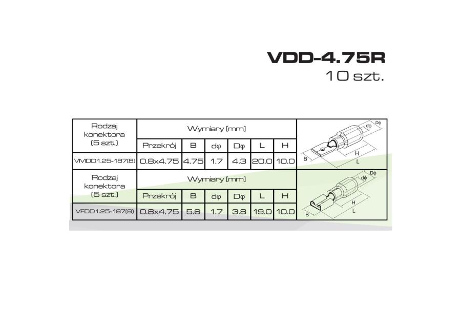 Zdjęcie: Konektory izolowane męskie 5 szt. + żeńskie 5 szt. czerwone VDD-4.75R VAYOX