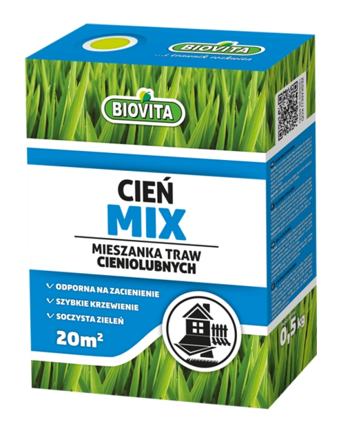 Zdjęcie: Mieszanka nasion traw cieńmix 0,5 kg BIOVITA
